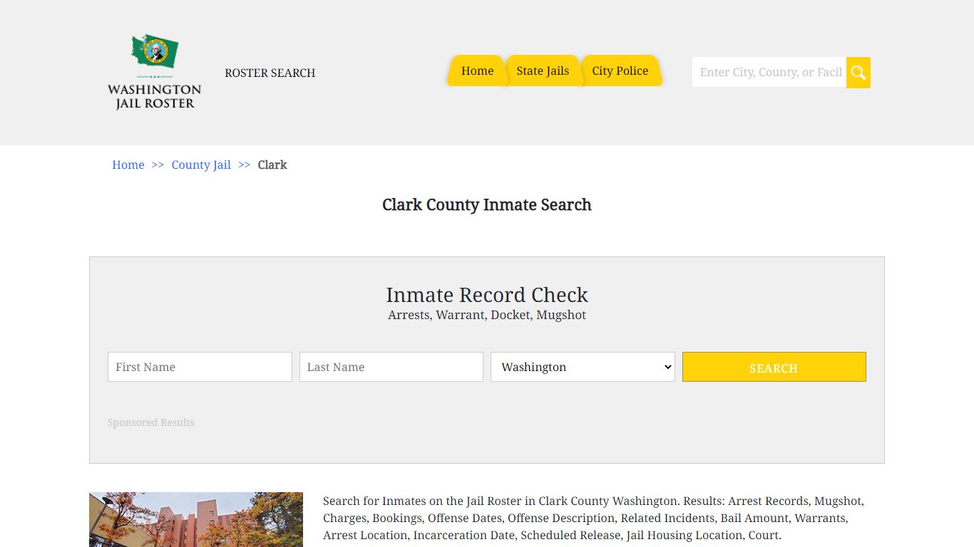 Clark County Inmate Search - Jail Roster Search