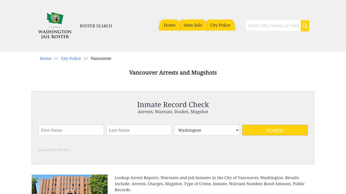 Vancouver Arrests and Mugshots - Jail Roster Search